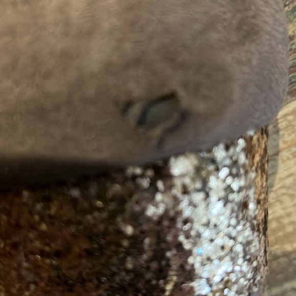 Catherine over the knee light brown boots, gold sparkle heel. - Picture 3 of 4